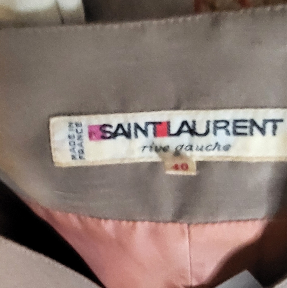 Sophisticated Vintage Saint Laurent Silk Skirt Suit - Picture 3 of 7